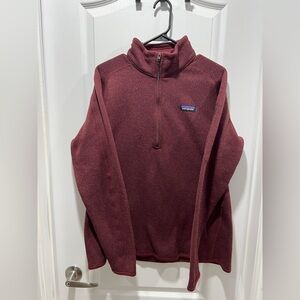Patagonia Maroon 1/4 Zip Sweater